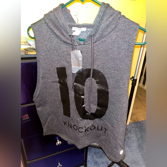 🎉 HOST PICK 🎉 Forever 21 Tank Top Hoodie- **NEVER WORN**- size medium - Picture 1 of 3